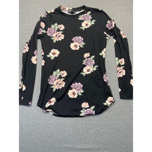 Women's SWS Essentials Floral Long Sleeve Shirt Black L